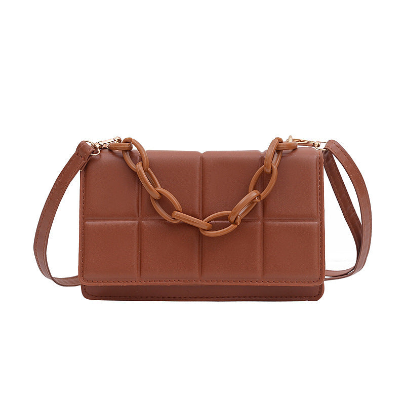 Simple Lattice Ladies Bag Chain Single Shoulder