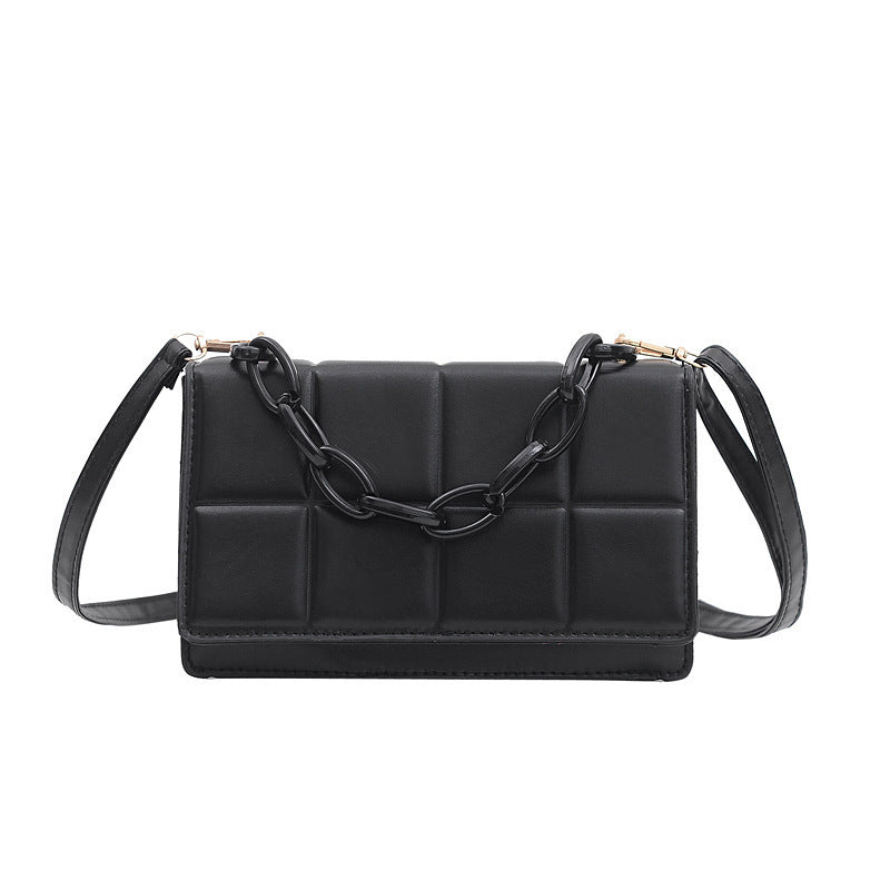Simple Lattice Ladies Bag Chain Single Shoulder