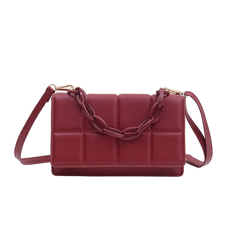 Simple Lattice Ladies Bag Chain Single Shoulder