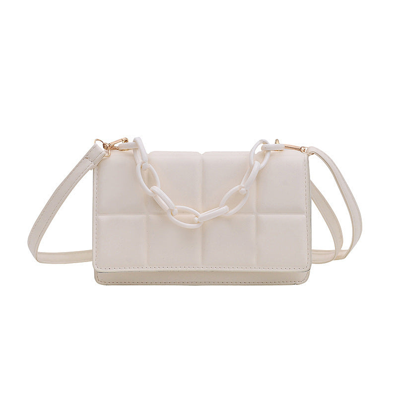Simple Lattice Ladies Bag Chain Single Shoulder