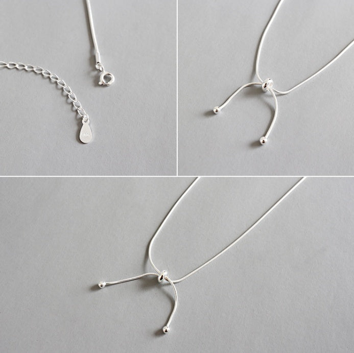 S925 sterling silver female necklace