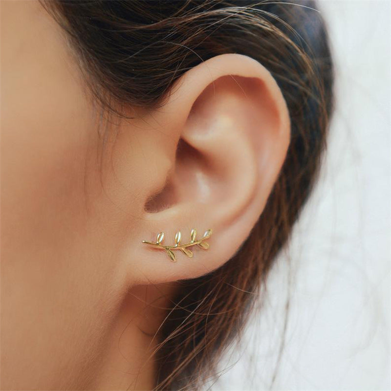 S925 Sterling Silver Leaf Earrings