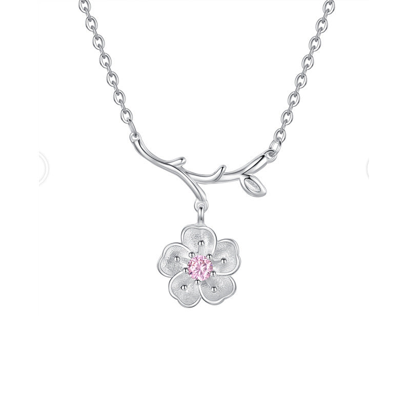 Flower Clavicle S925 Sterling Silver Necklace