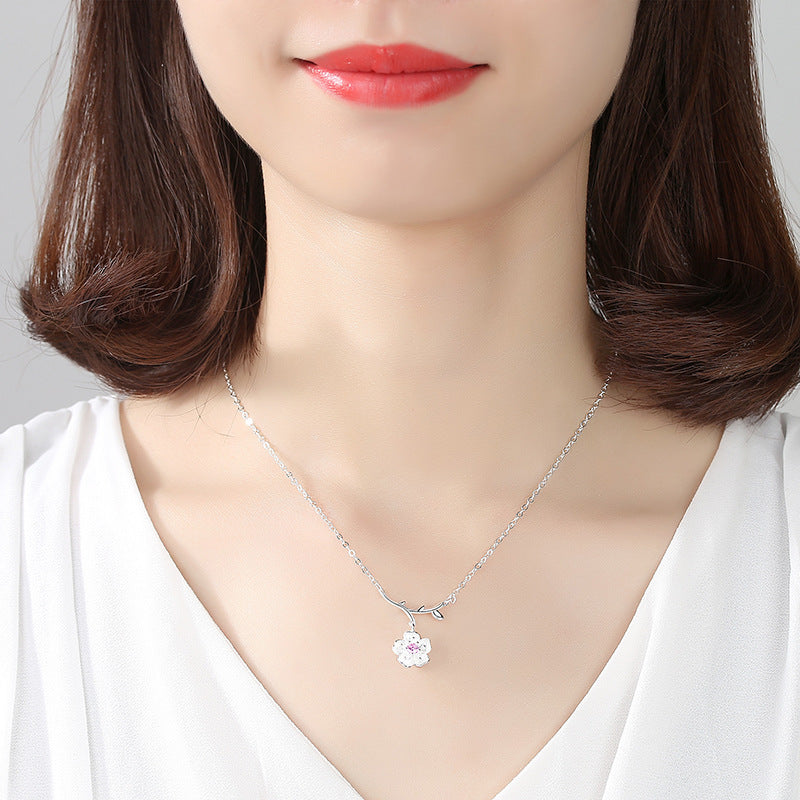 Flower Clavicle S925 Sterling Silver Necklace