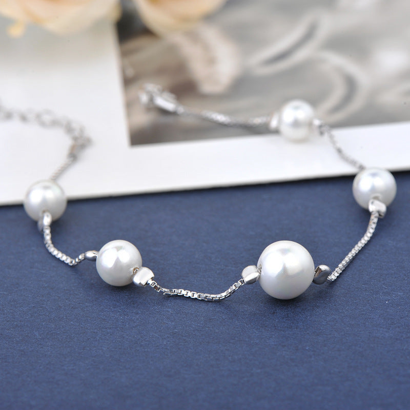 925 sterling silver pearl bracelet