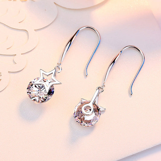 S925 Silver Simple Five-pointed Earrings
