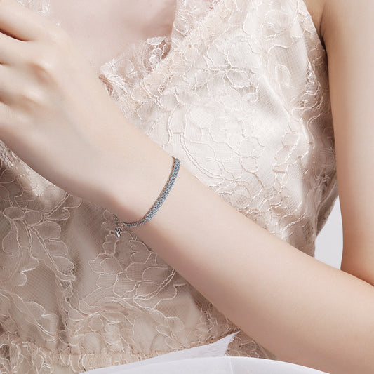 S925 Moissanite Silver Bracelet Female