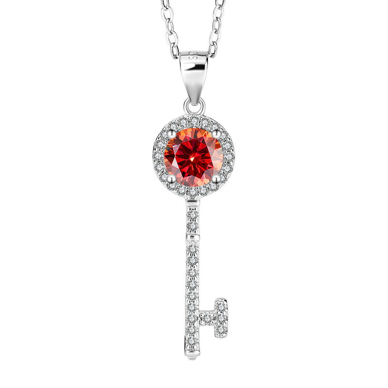 S925 Sterling Silver Key Necklace Pendant