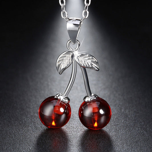 S925 Sterling Silver Necklace Pomegranate
