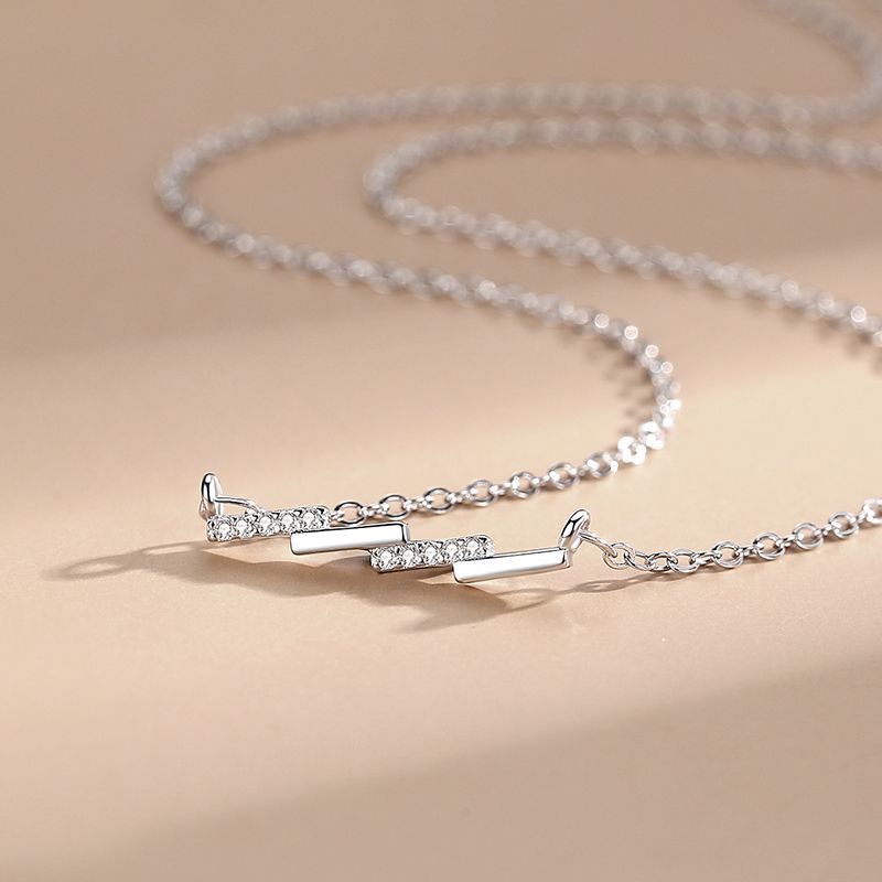 S925 Sterling Silver Wavy Necklace