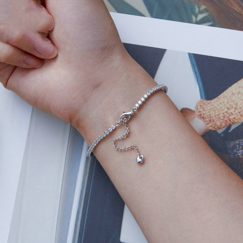 S925 Silver Refined Zircon Bracelet