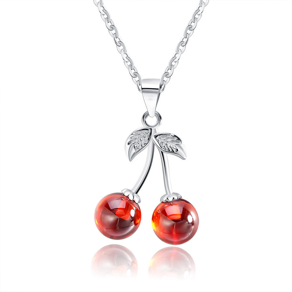 S925 Sterling Silver Necklace Pomegranate