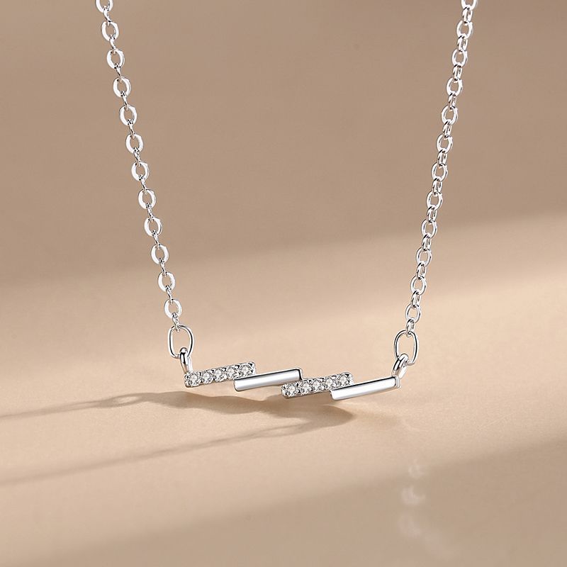 S925 Sterling Silver Wavy Necklace