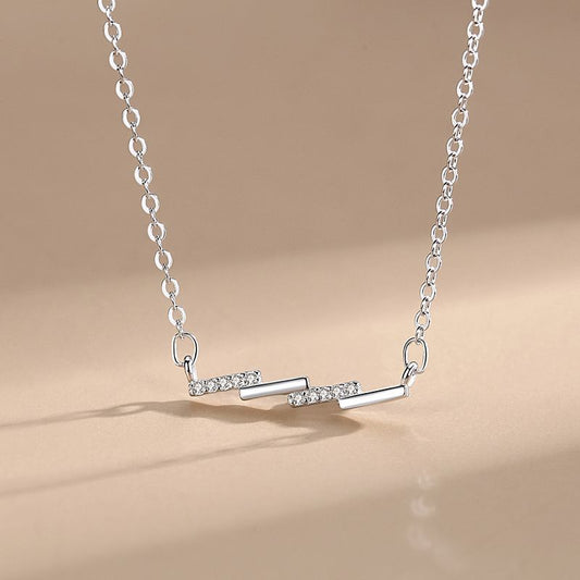 S925 Sterling Silver Wavy Necklace