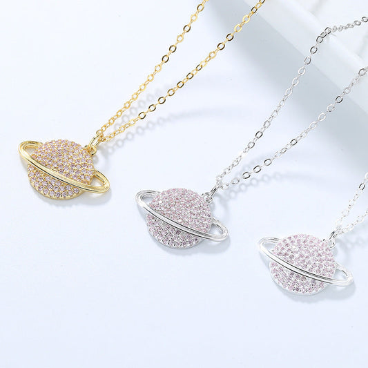 Planet Necklace S925 Sterling Silver Pendant