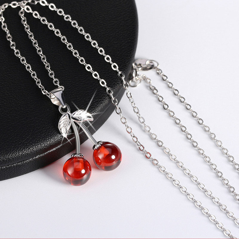 S925 Sterling Silver Necklace Pomegranate