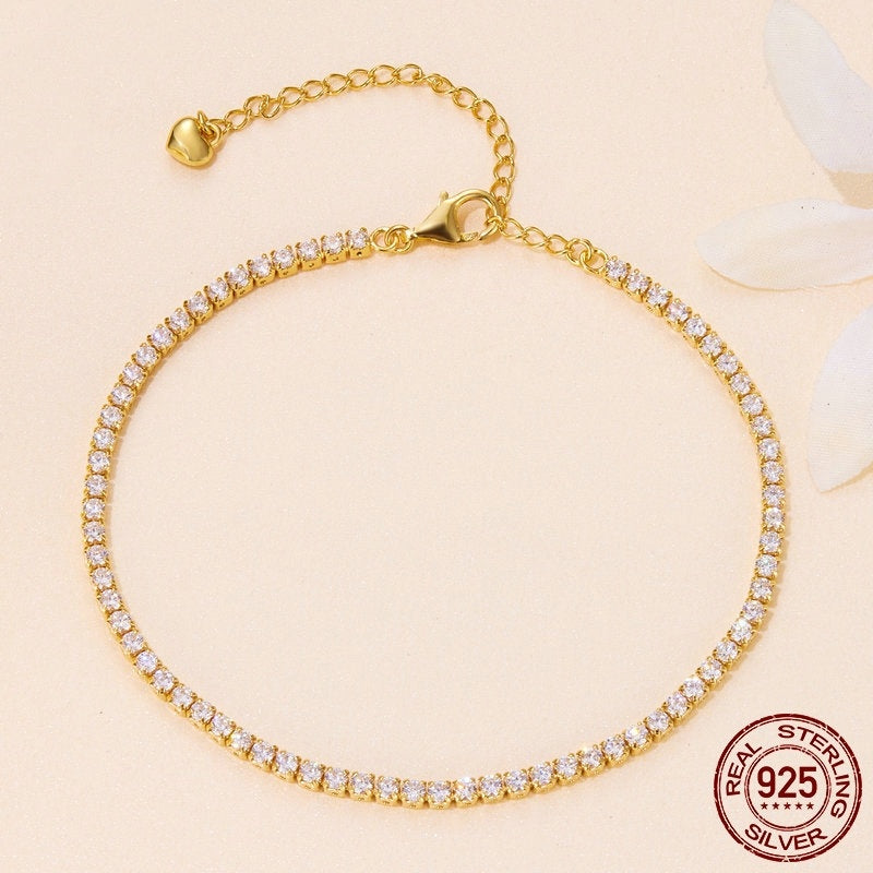 S925 Silver Refined Zircon Bracelet