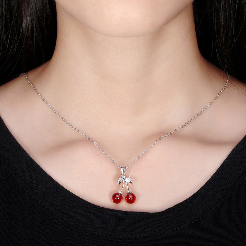 S925 Sterling Silver Necklace Pomegranate