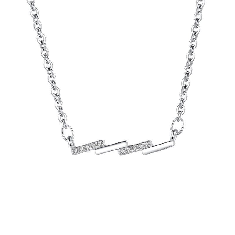 S925 Sterling Silver Wavy Necklace