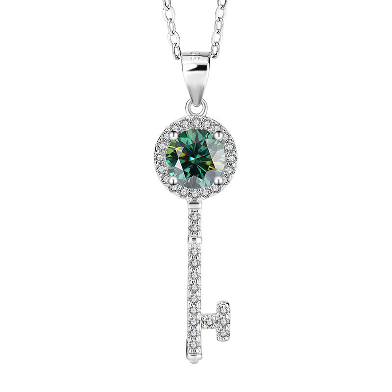 S925 Sterling Silver Key Necklace Pendant